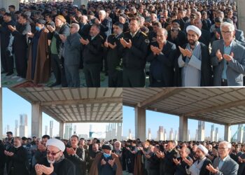 اقامه باشکوه نماز عید سعید فطر در مصلای شهرستان جوین