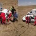 امدادرسانی هلال احمر به سه مصدوم واژگونی پراید در جوین